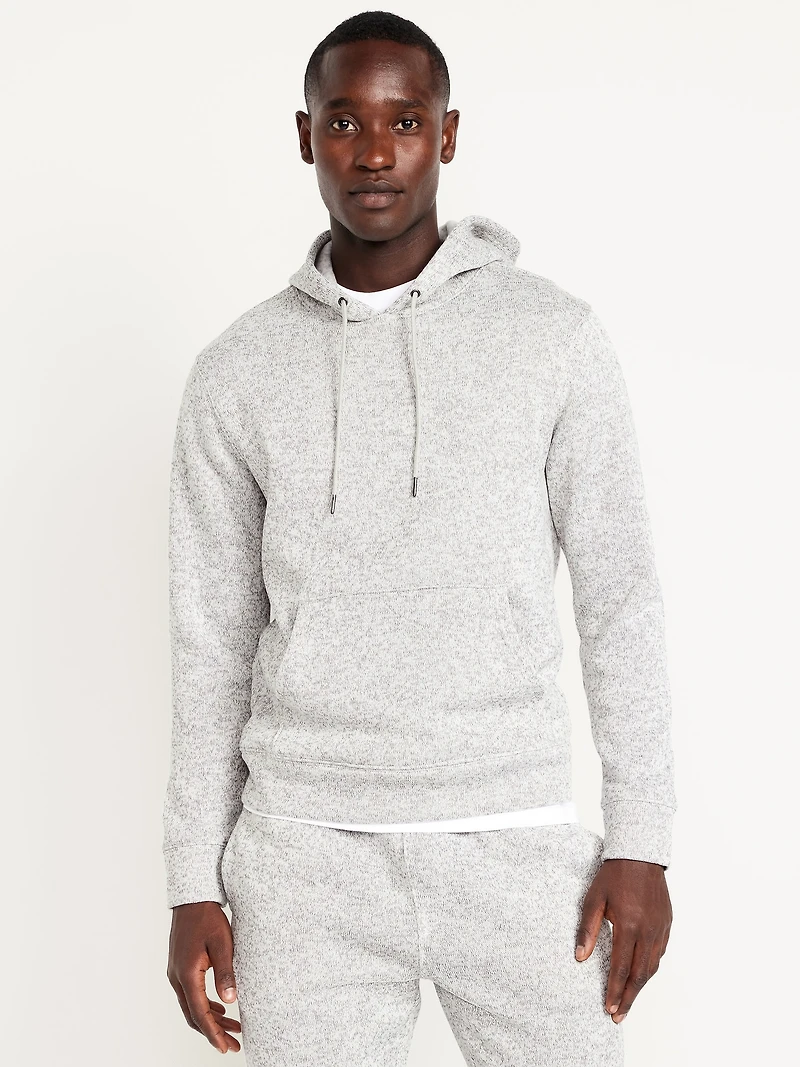 Fleece-Knit Pullover Hoodie