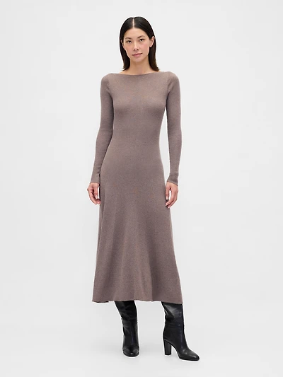 Lightweight CashSoft Rib Maxi Sweater Dress