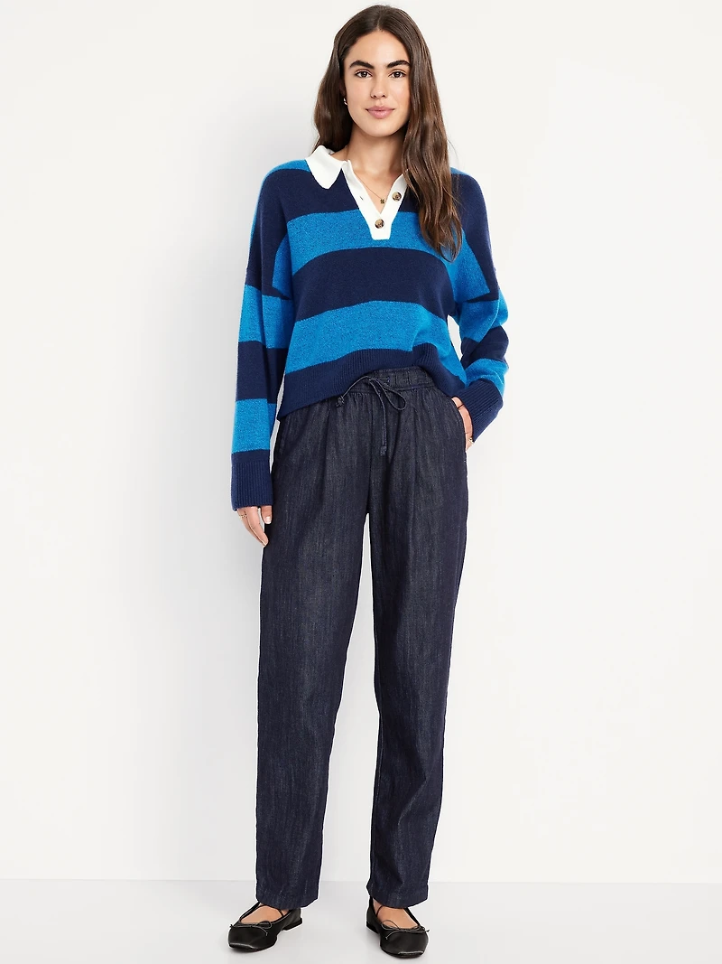 High-Waisted Billie Straight Ankle Trouser