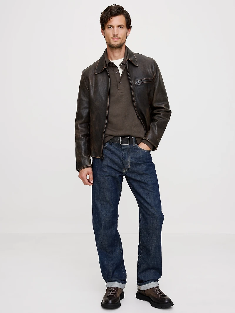 Slub Double-Knit Polo