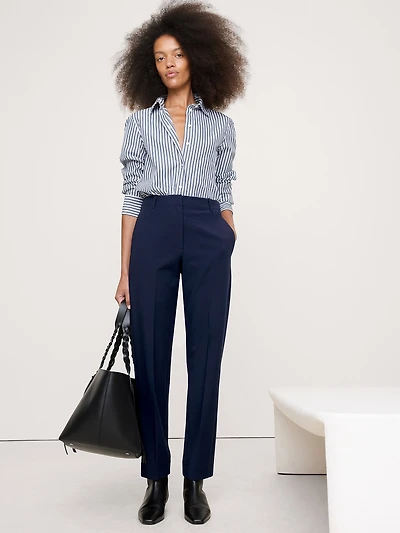 High-Rise Modern Slim City Stretch Ankle Pant