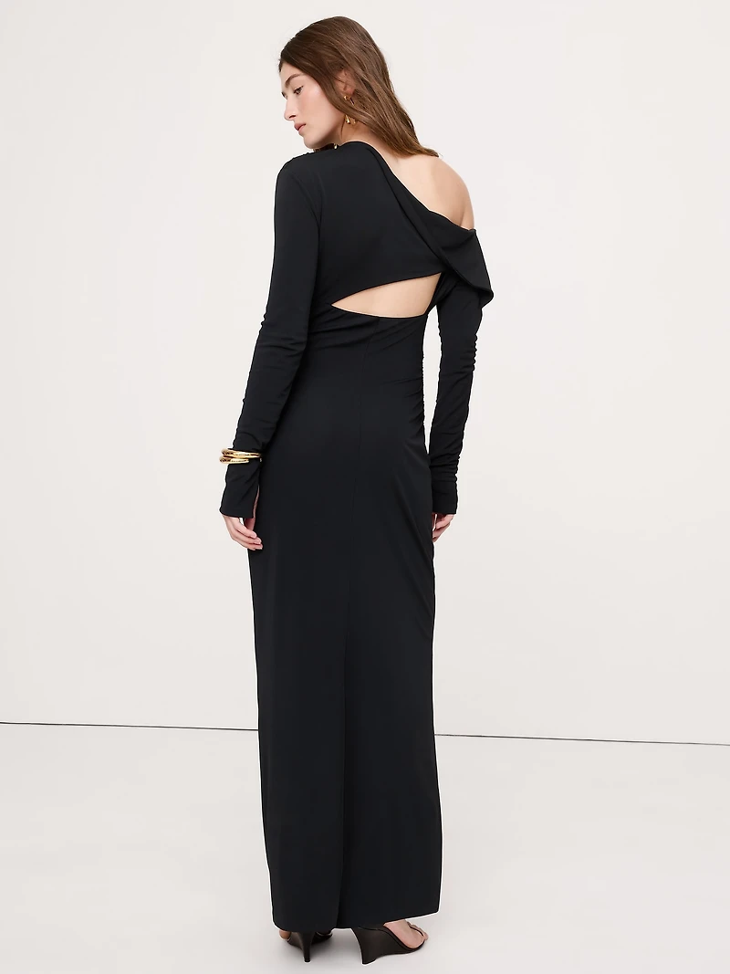 Matte Jersey Open Back Maxi Dress