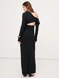 Matte Jersey Open Back Maxi Dress