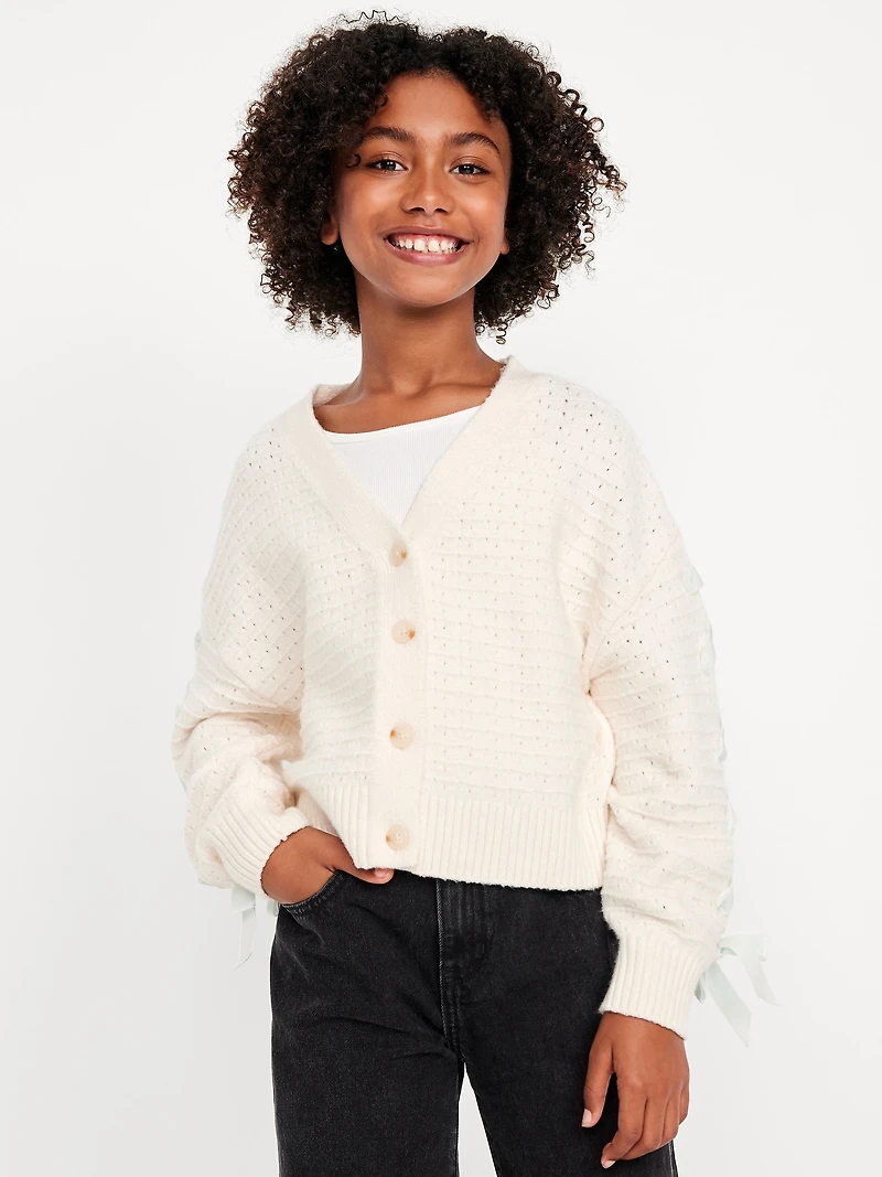 SoSoft Bow-Tie Cardigan Sweater for Girls
