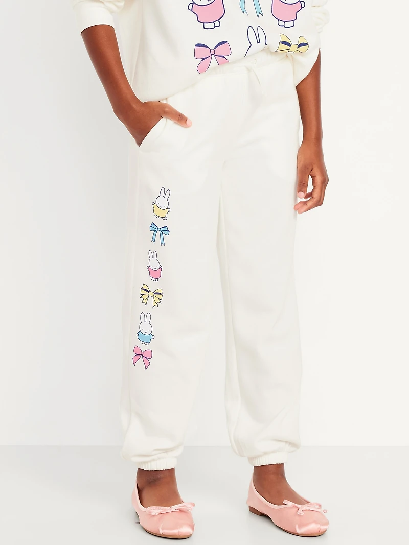 Miffy™ High-Waisted Graphic Jogger Sweatpants for Girls
