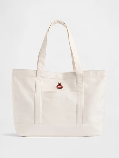 Brannan Bear Logo Denim Tote Bag