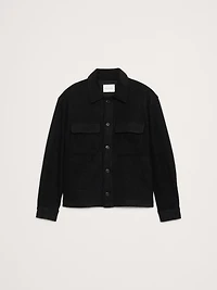 Boiled Wool-Blend Shirt Jacket