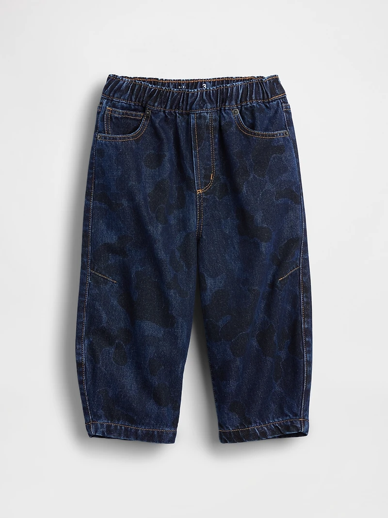 Jean coupe baril à taille élastique pour Bébé et Tout-petit