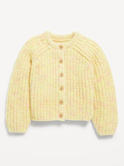 Button-Front Cardigan Sweater for Toddler Girls
