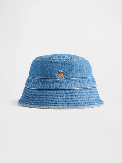 Baby Sherpa-Lined Denim Bucket Hat