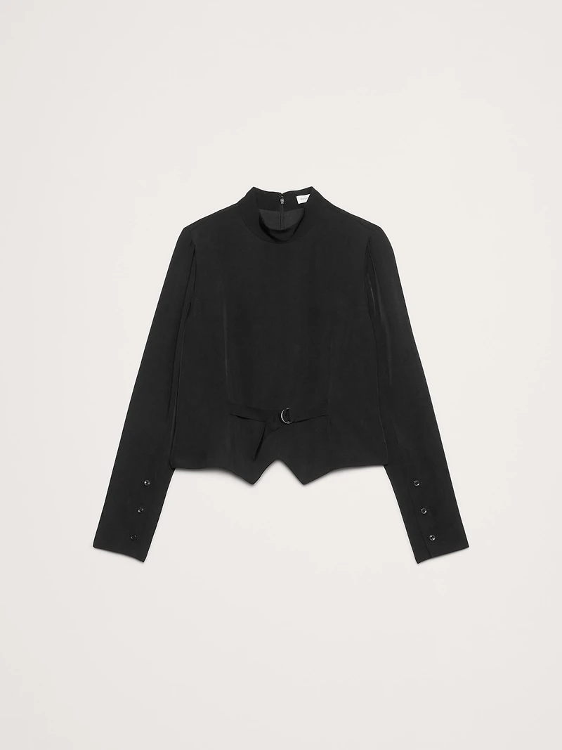 Drapey Mock-Neck Top