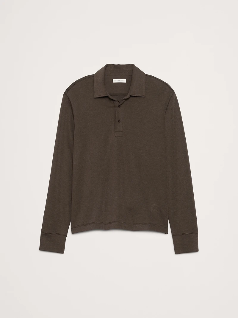 Slub Double-Knit Polo