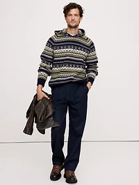 Fairisle Merino-Blend Sweater Hoodie