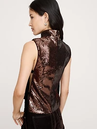Sequin Open-Side Top