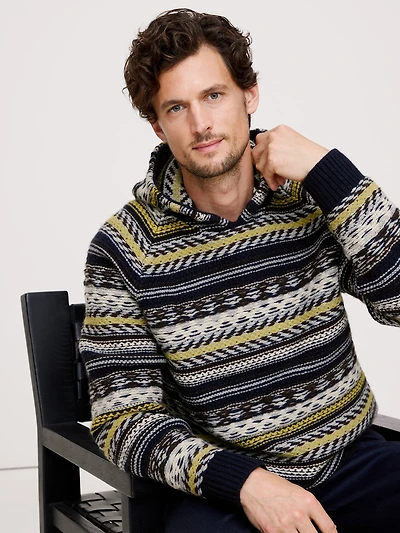 Fairisle Merino-Blend Sweater Hoodie