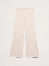 Mid-Rise Kick-Flare Satin Ankle Pant