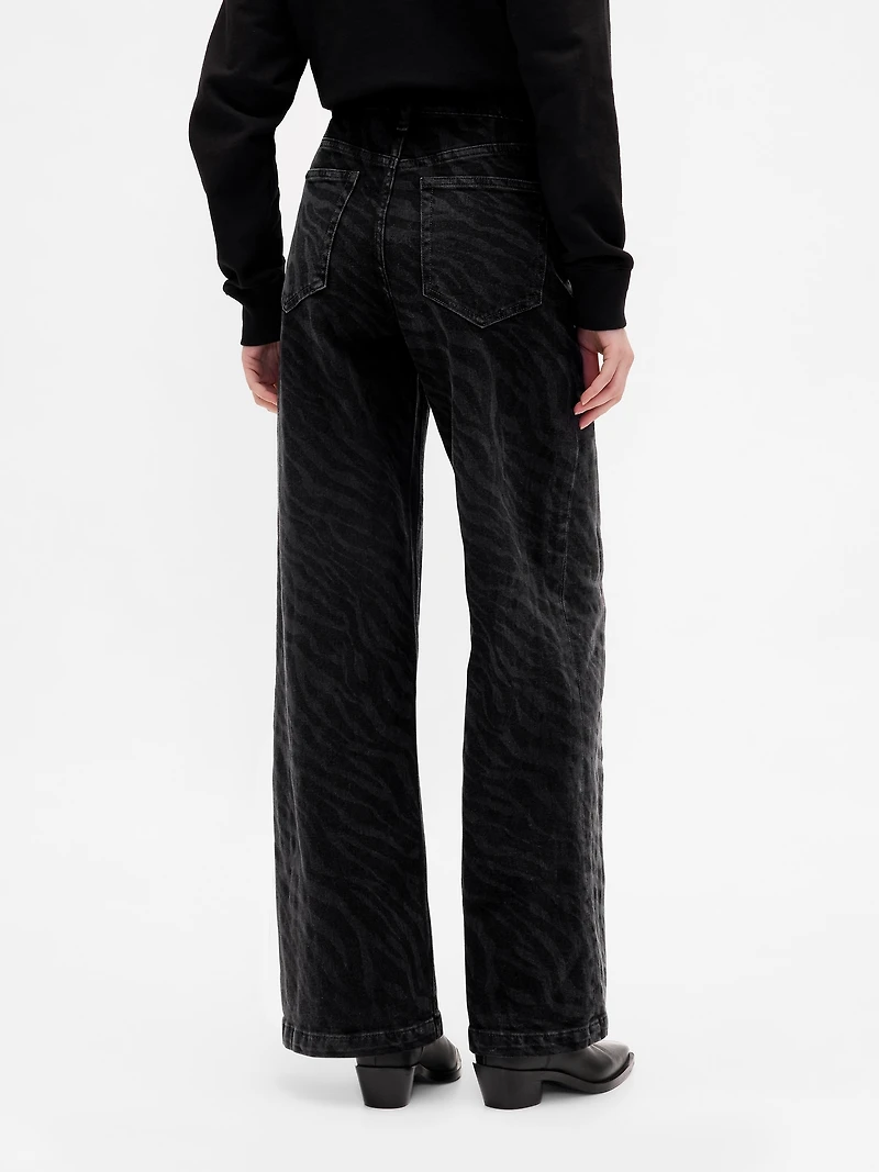 High Rise Stride Wide-Leg Jeans