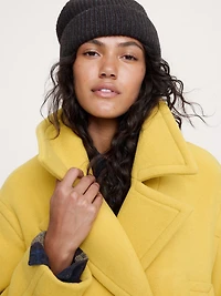 Italian Melton Wool-Blend Peacoat