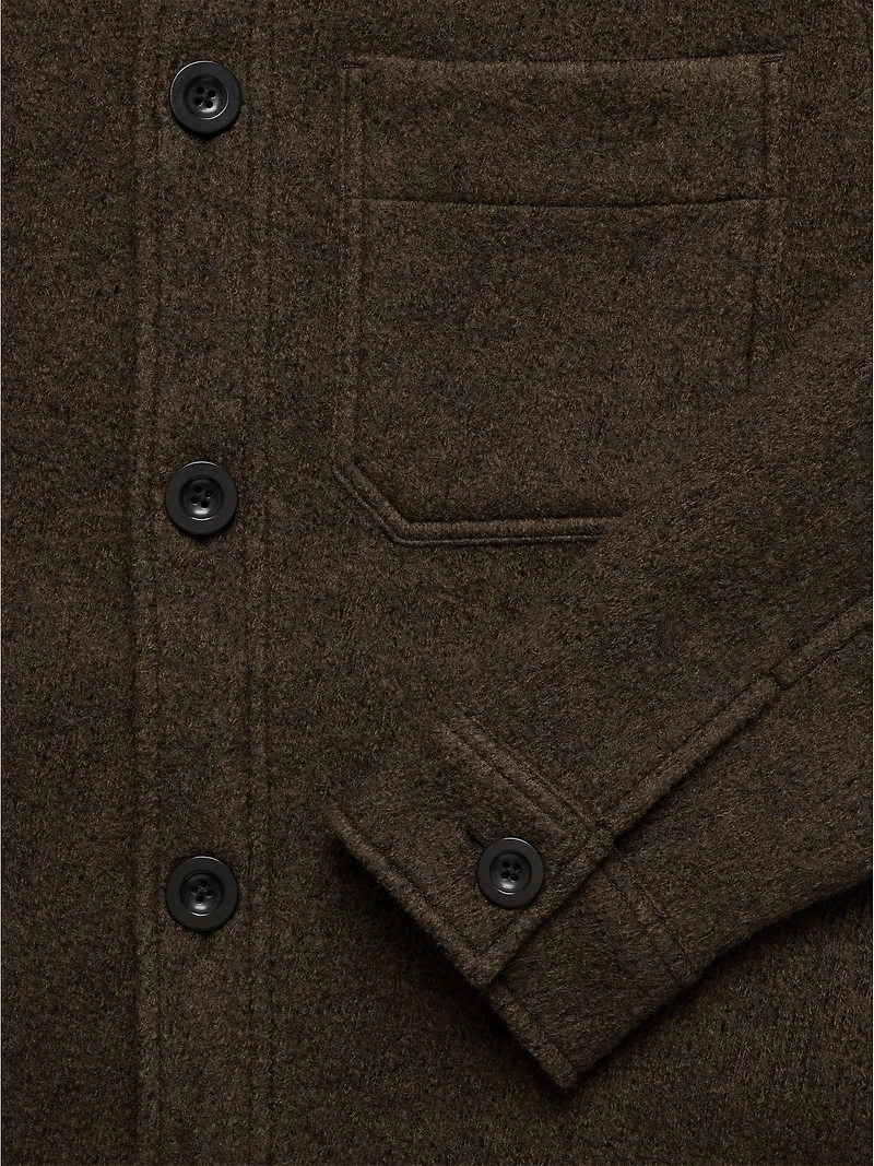 Boiled Wool Shirt Jacket