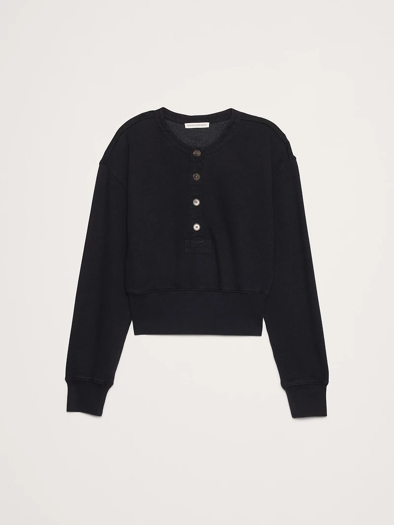 French Terry Henley Sweatshirt