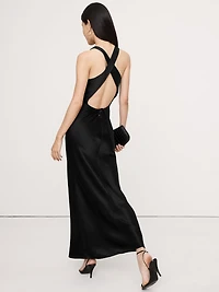 Silk Cowl-Neck Gown