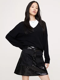 Sequin Ponte Mini Skirt