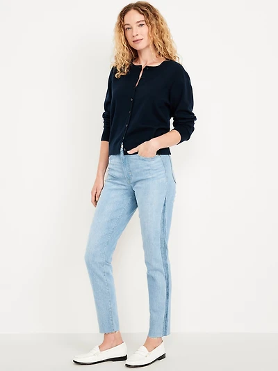 High-Waisted OG Straight Cut-Off Ankle Jeans