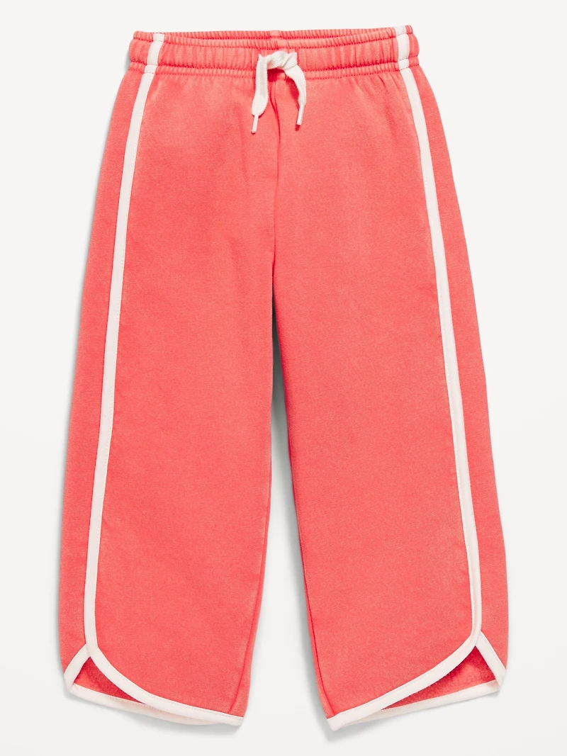 Dolphin-Hem Cropped Sweatpants for Toddler Girls