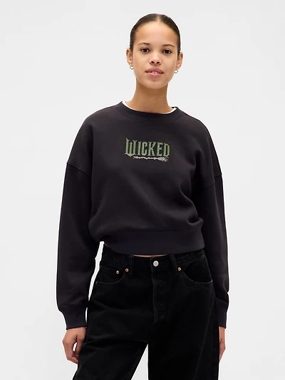 VintageSoft Wicked Crop Wedge Sweatshirt