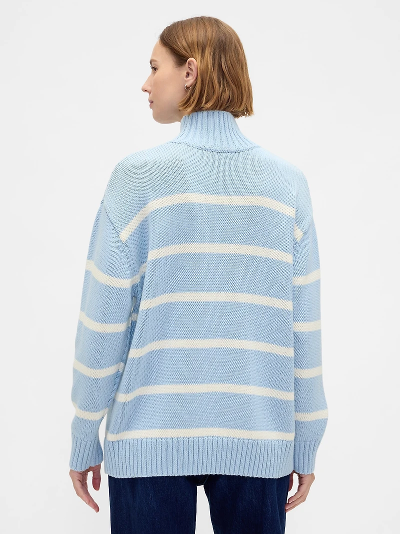 100% Cotton Oversized Mockneck Sweater