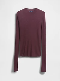 High-Neck Sheer Sweater