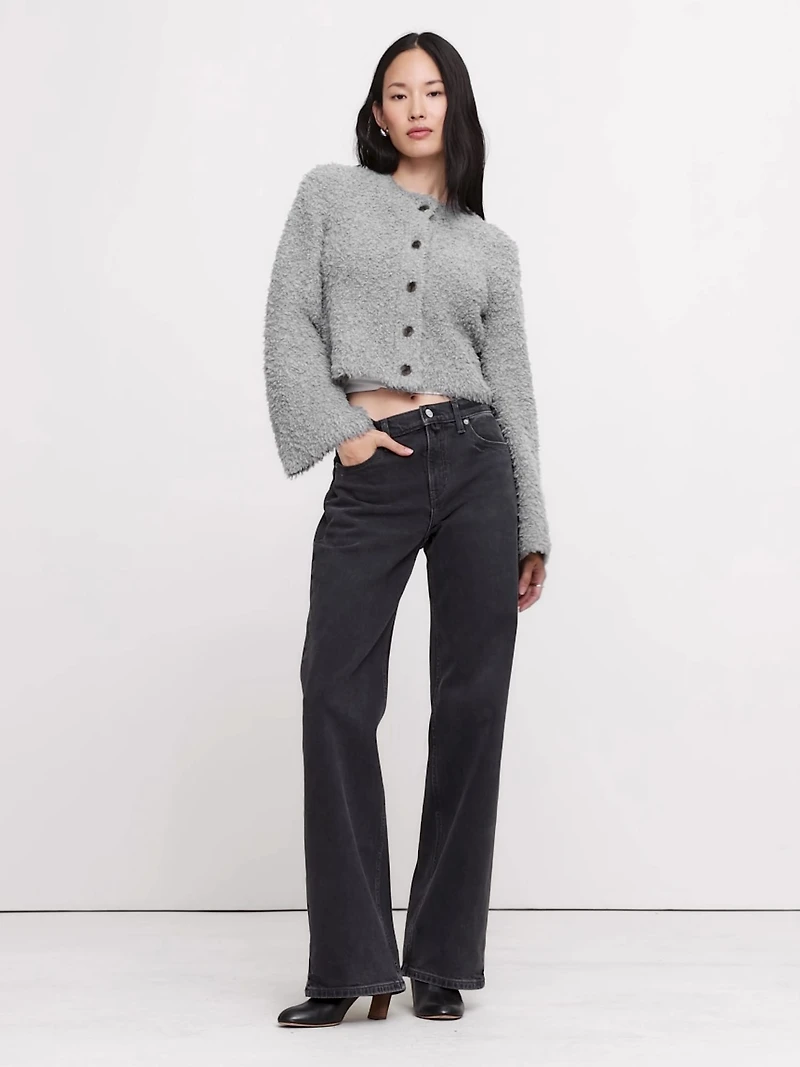 Curly Merino-Blend Cardigan