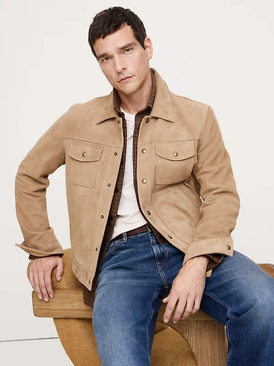 Suede Trucker Jacket