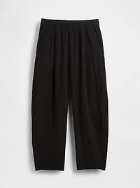 Cotton Gauze Easy Barrel Pants