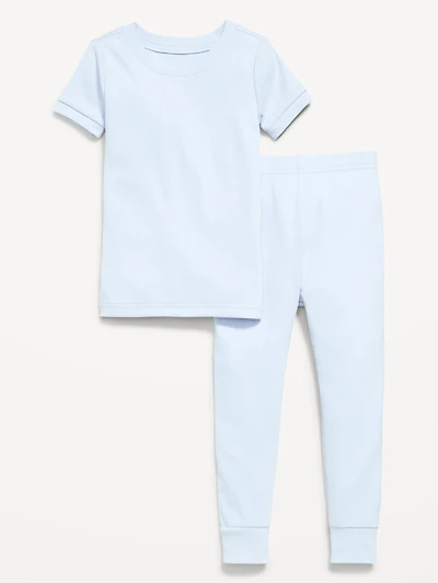 Snug-Fit Ribbed Pajama Set for Toddler & Baby