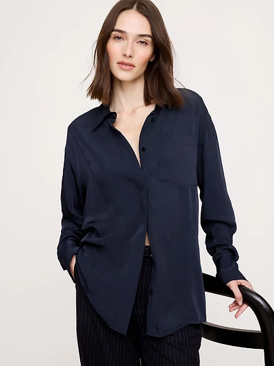 Drapey Button-Back Tunic