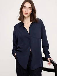 Drapey Button-Back Tunic