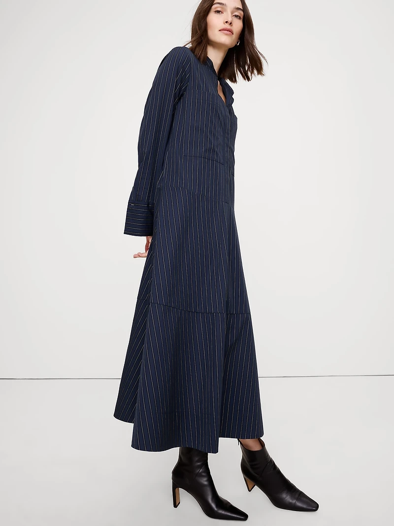 Cotton Trapeze Shirtdress