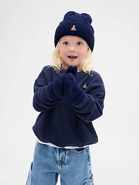 Ensemble bonnet et mitaines en tricot torsadé Effet cachemire pour Bébé Tout-petit