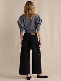 Low-Rise Loose Studded Ankle Jean