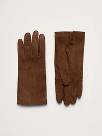 Italian Suede Cashmere-Lined Gloves