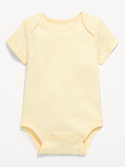 Short-Sleeve Ribbed Bodysuit for Baby