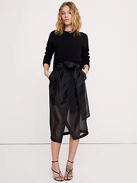 Organza Midi Wrap Skirt