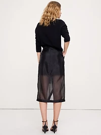 Organza Midi Wrap Skirt