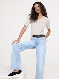 Leather Belt with Covered Roller Buckle