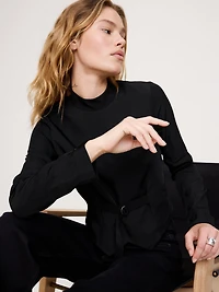 Drapey Mock-Neck Top