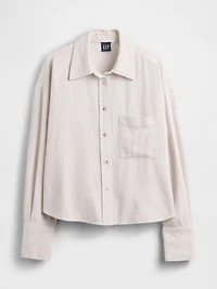 Linen-Cotton Oversized Shirt