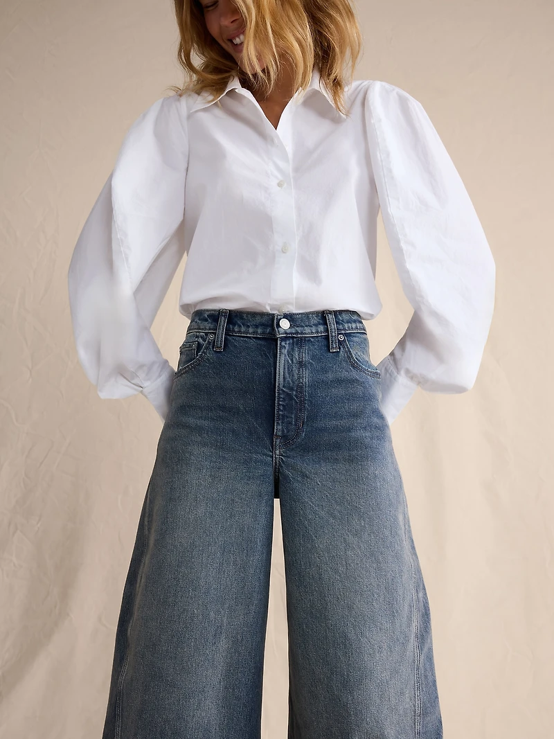 High-Rise Loose Barrel Jean