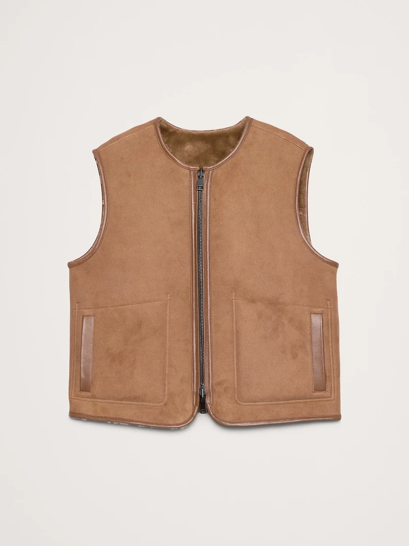 Reversible Shearling Vest
