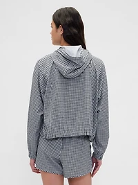 GapFit Tech Gingham Windbreaker